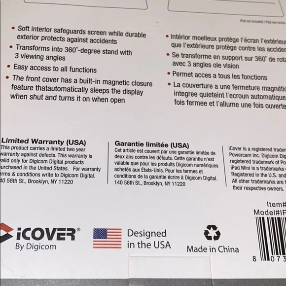 I  cover purple leather IPad mini case - Picture 10 of 16